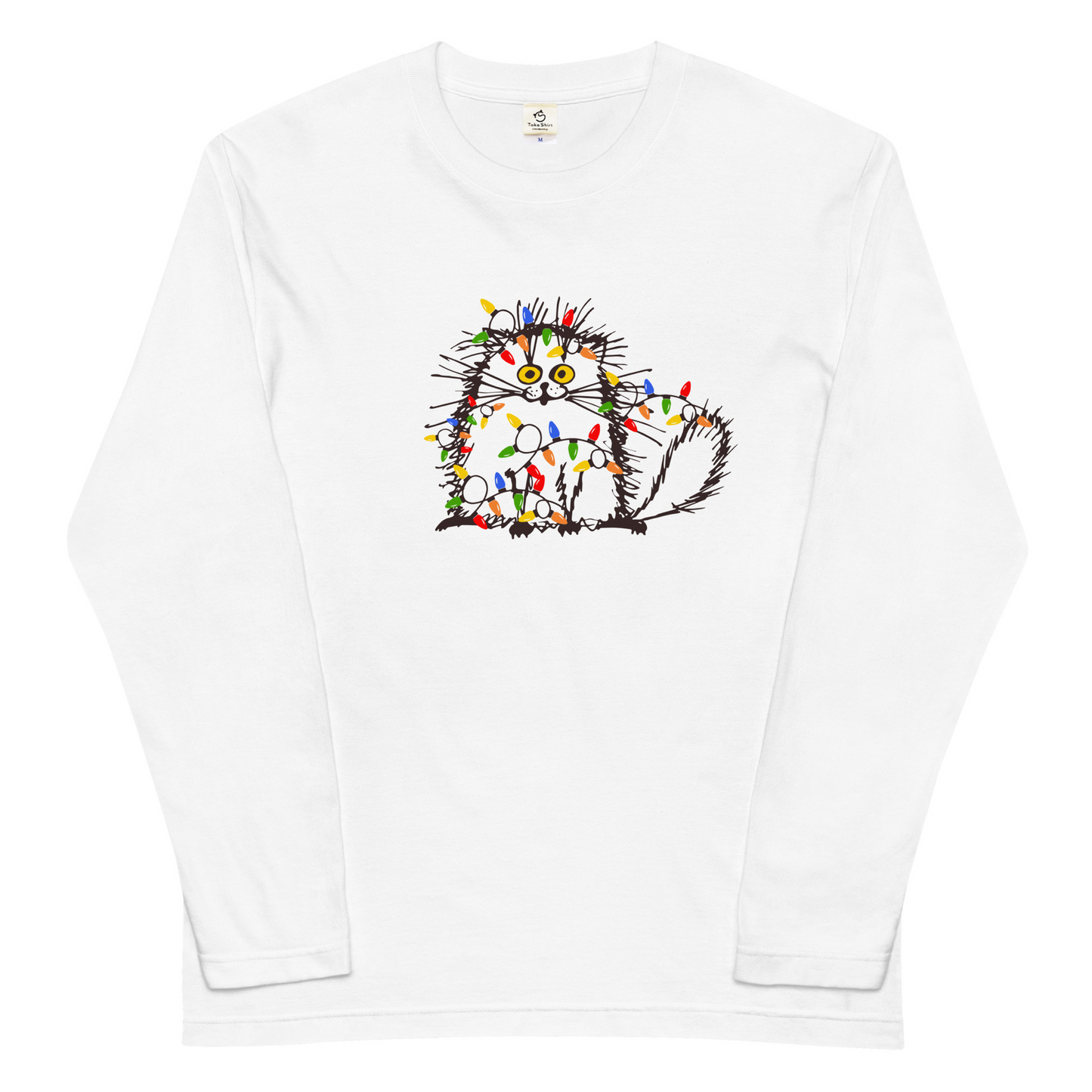 【クリスマス限定商品】猫 ロン t 猫 長袖 t シャツ ねこ 猫イラスト 猫クリスマス