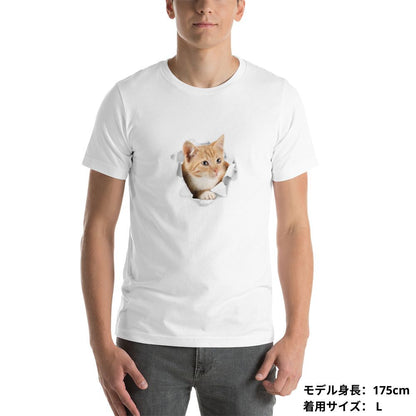 猫tシャツ ねこ 猫イラスト3D CAT 6  可愛い｜アダルト&キッズサイズ