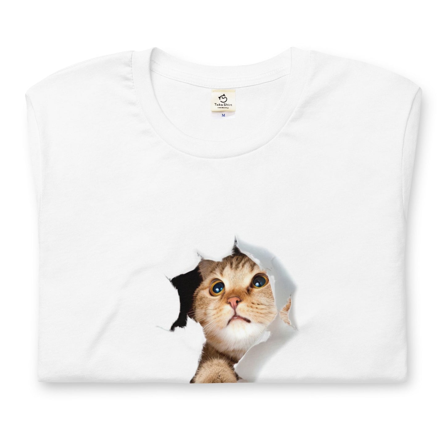 猫tシャツ ねこ 猫イラスト 3D CAT 7 可愛い｜アダルト&キッズサイズ