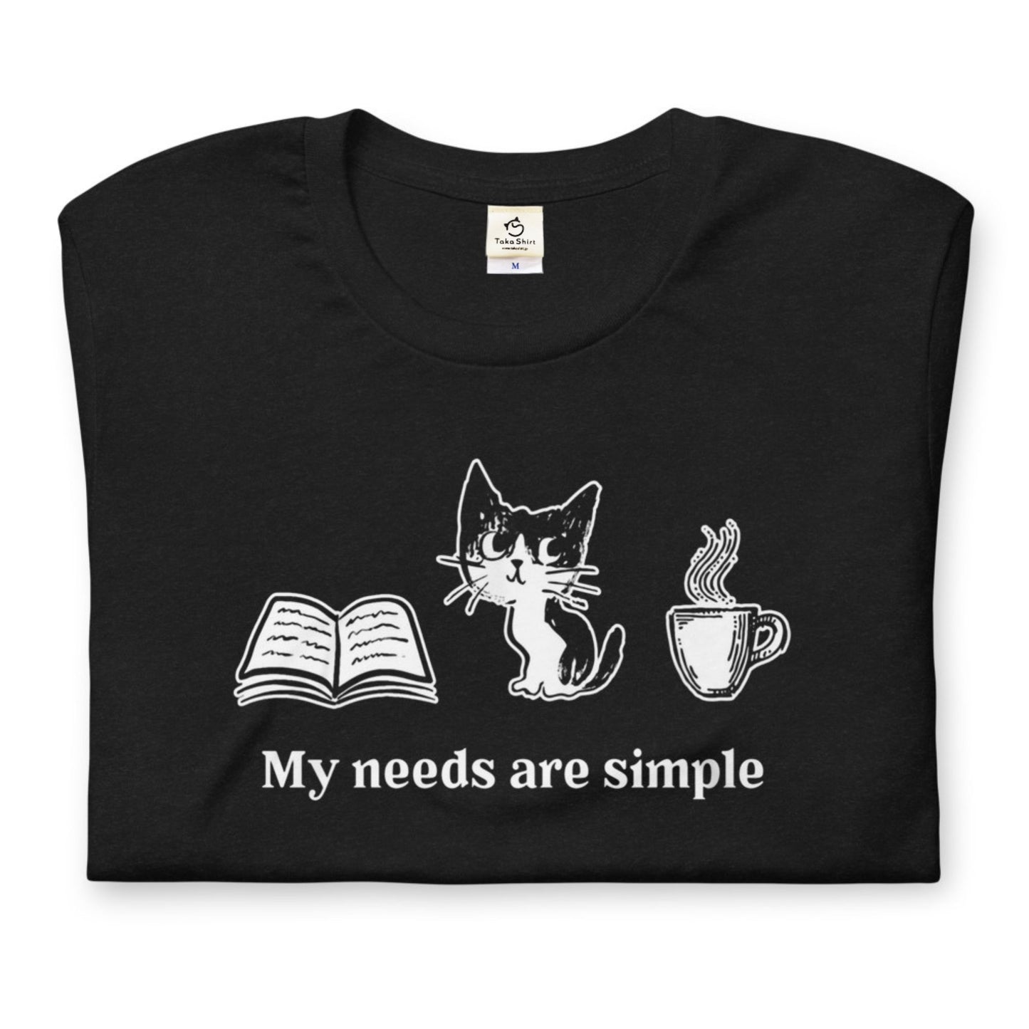 猫tシャツ ねこ 猫イラスト Book Cat Coffee｜アダルト&キッズサイズ