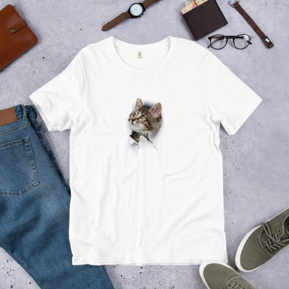 猫tシャツ ねこ 猫イラスト 3D CAT 11  可愛い｜アダルト&キッズサイズ