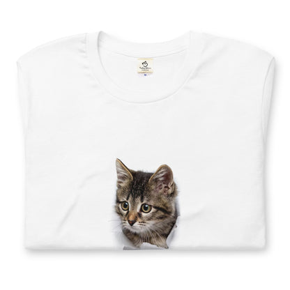 猫tシャツ ねこ 猫イラスト 3D CAT 3 可愛い｜アダルト&キッズサイズ