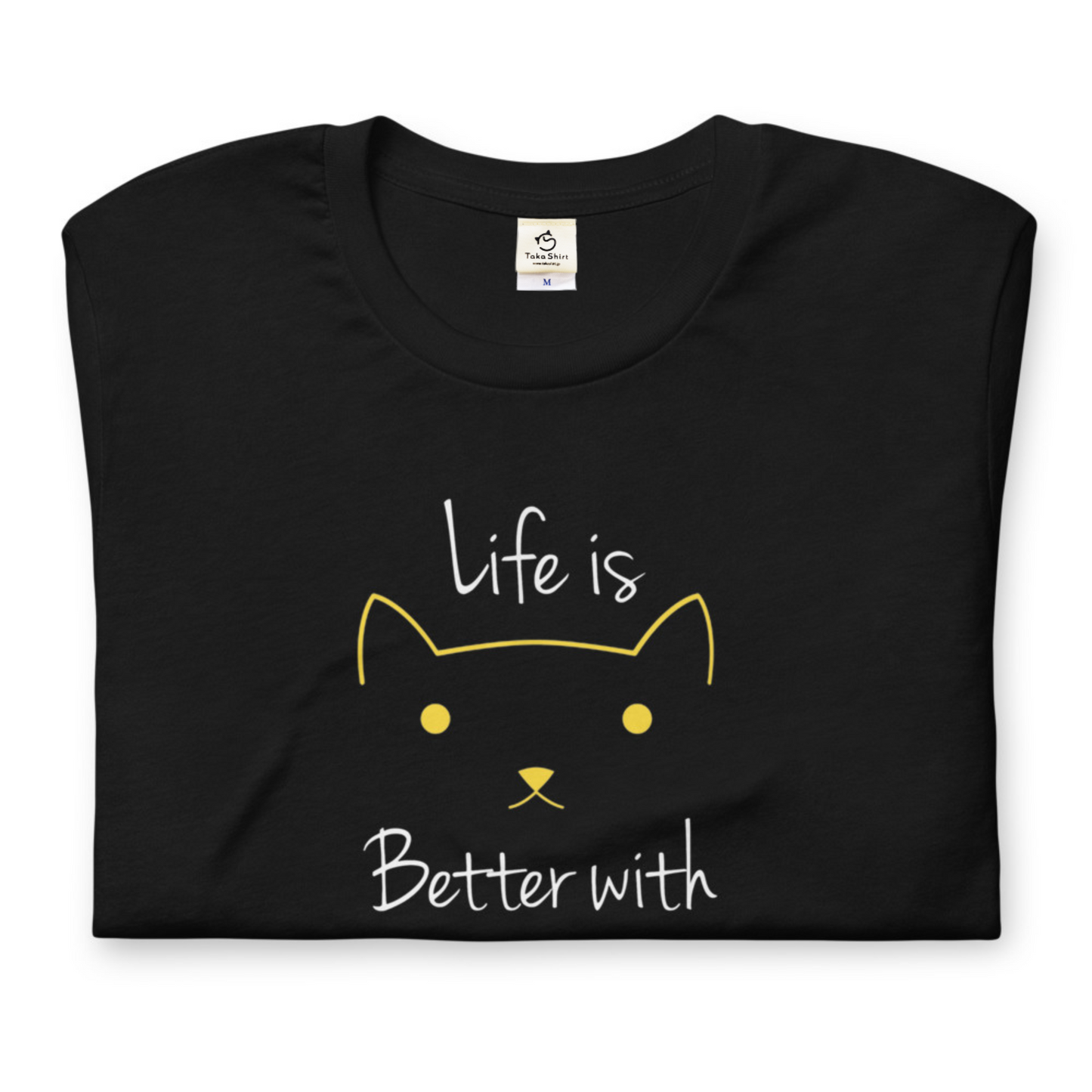 猫tシャツ ねこ 猫イラスト Better with Cats｜アダルト&キッズサイズ