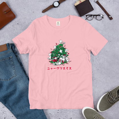 【クリスマス限定商品】猫tシャツ ねこ 猫イラスト 猫クリスマス