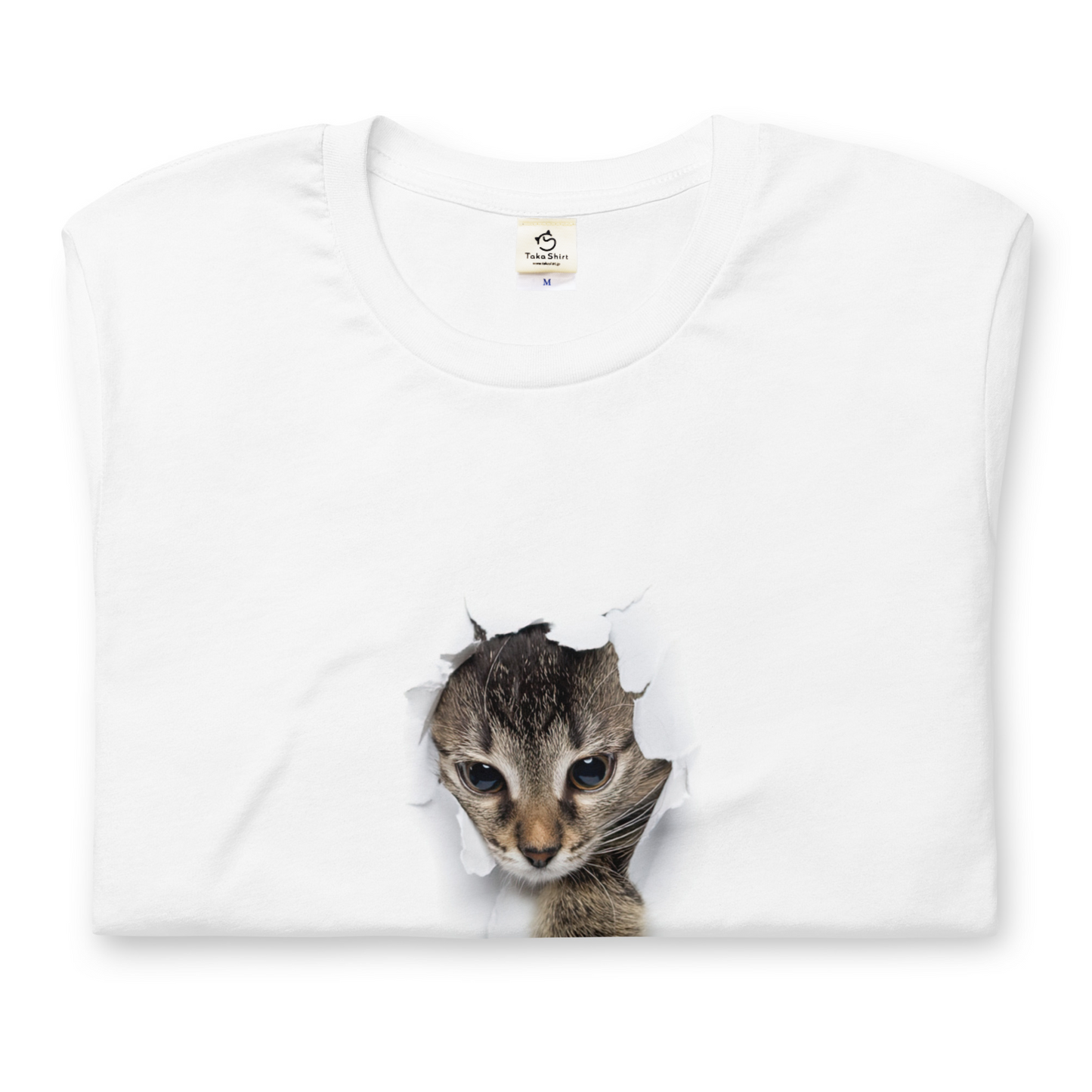 猫tシャツ ねこ 猫イラスト 3D CAT 8  可愛い｜アダルト&キッズサイズ