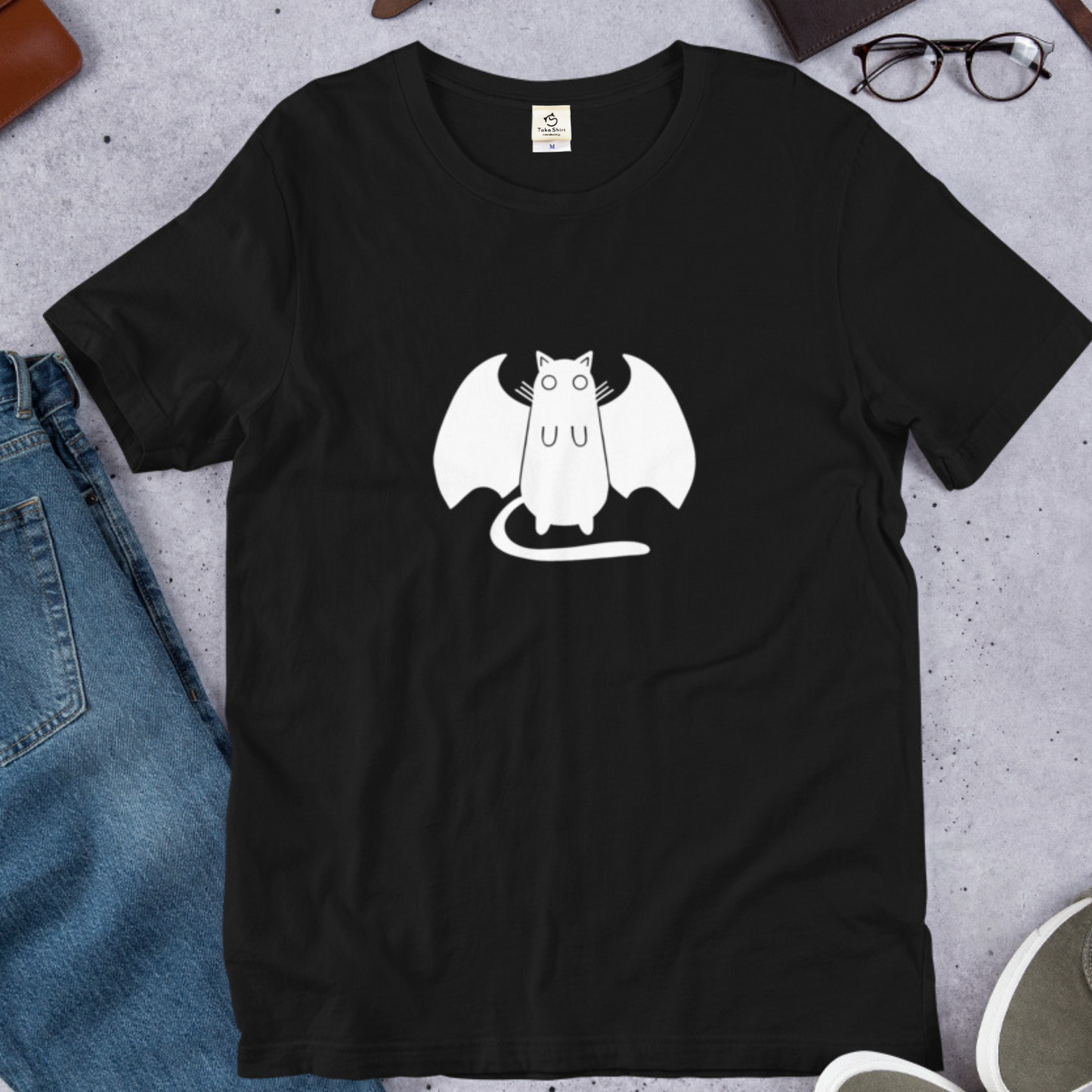 猫tシャツ ねこ 猫イラスト おもしろ tシャツ かわいい ハロウィン｜アダルト&キッズサイズ