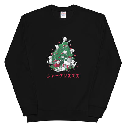 【クリスマス限定商品】猫 トレーナー ねこ かわいい 猫イラスト 猫クリスマス