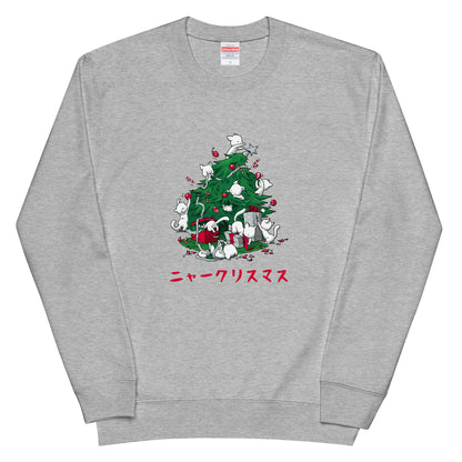 【クリスマス限定商品】猫 トレーナー ねこ かわいい 猫イラスト 猫クリスマス