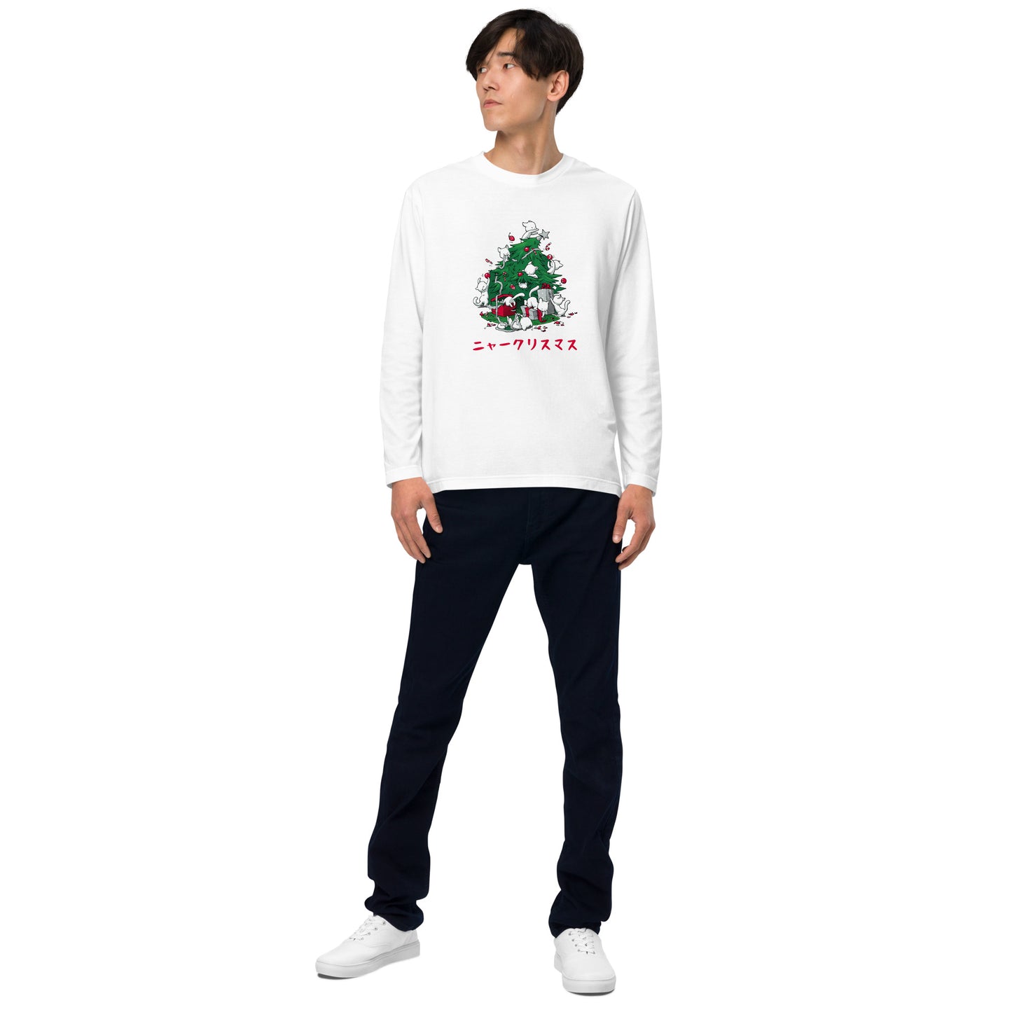 【クリスマス限定商品】猫 ロン t 猫 長袖 t シャツ ねこ 猫イラストニャークリスマス