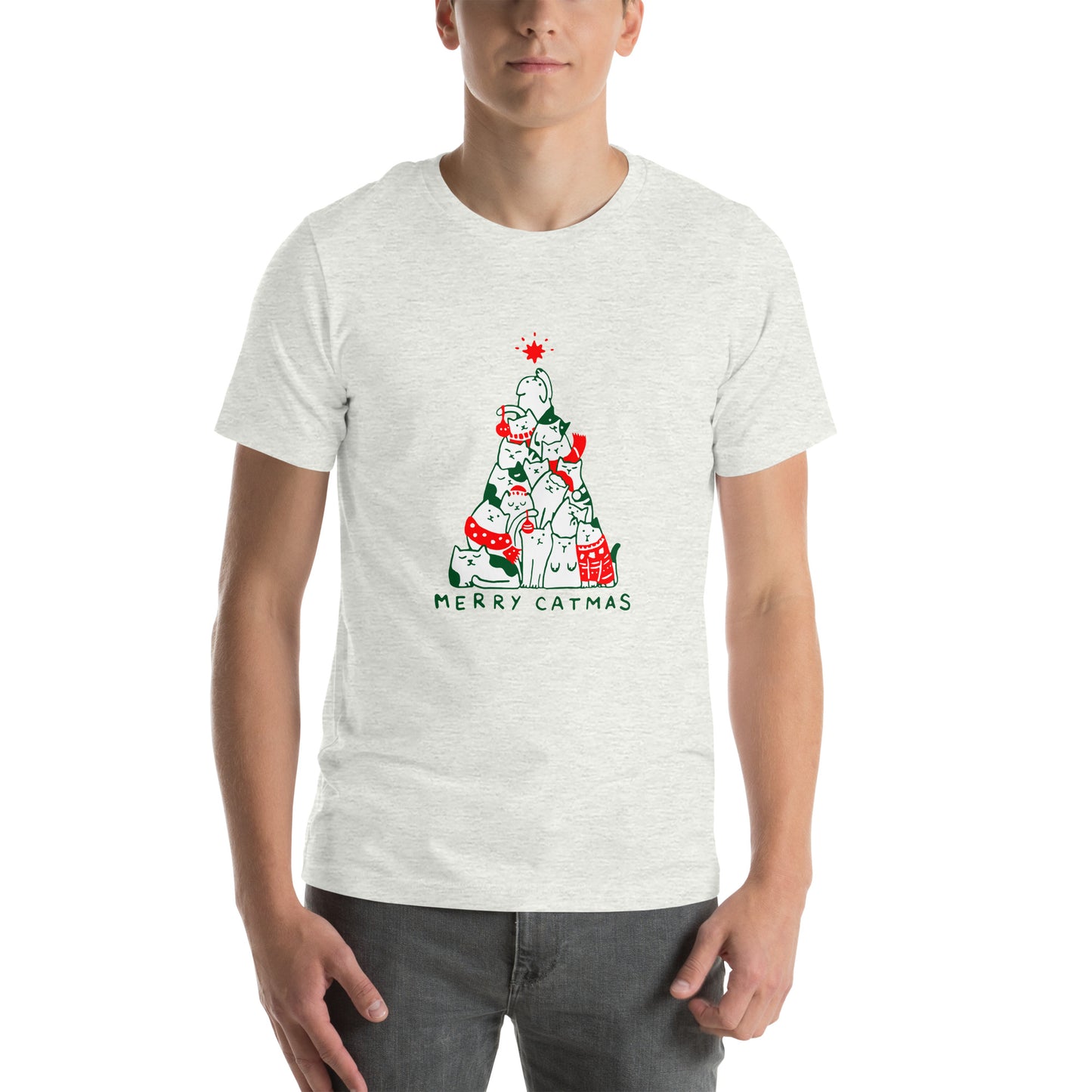 【クリスマス限定商品】猫tシャツ ねこ 猫イラスト 猫クリスマス