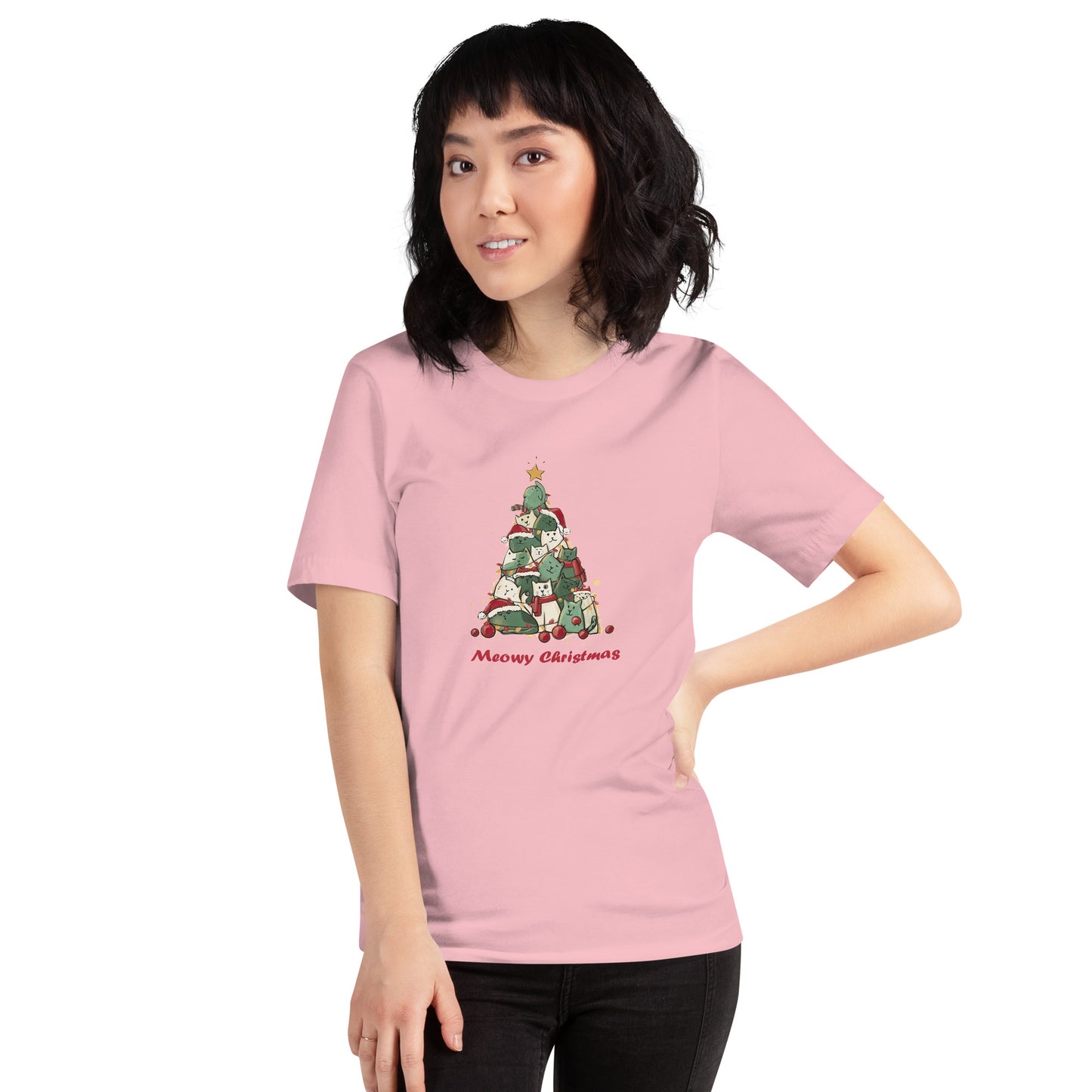 【クリスマス限定商品】猫tシャツ ねこ 猫イラスト 猫クリスマス