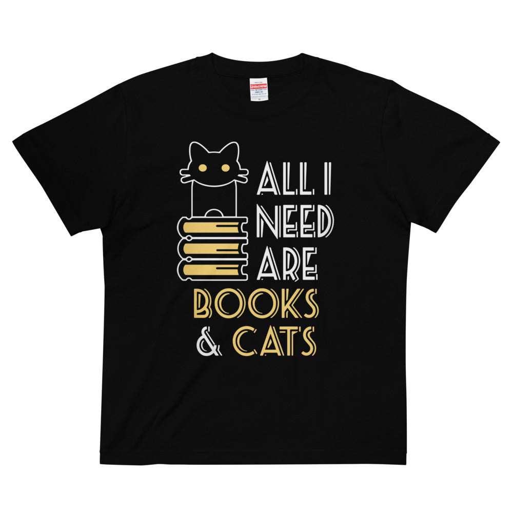 猫tシャツ ねこ 猫イラスト All I Need Are Books And Cats